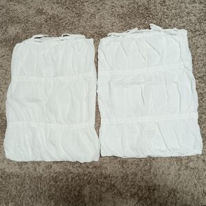Pottery Barn Hadley Standard Pillowcases Set of 2 Ruched White